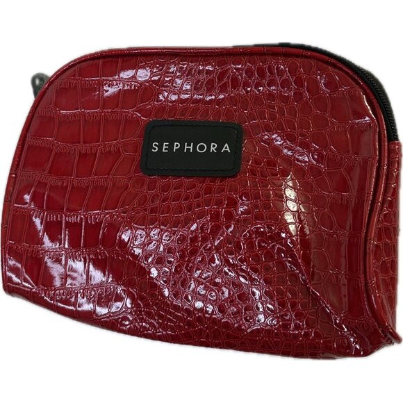 Sephora Cosmetic Bag Red 8”x6” - Picture 1 of 6